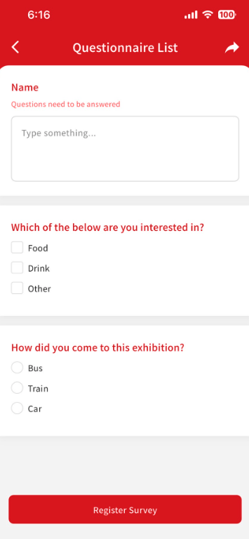 Application display screen image