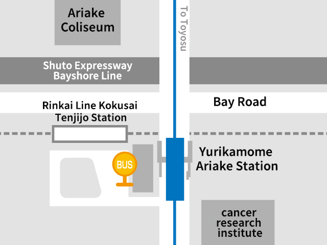 Rinkai Line “Kokusai-Tenjijo Station” Departure and Arrival Locations