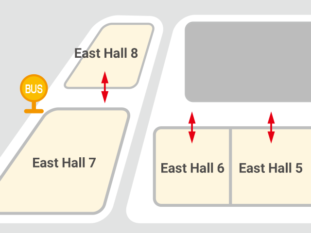 Tokyo Big Sight East Hall Departure and Arrival Locations