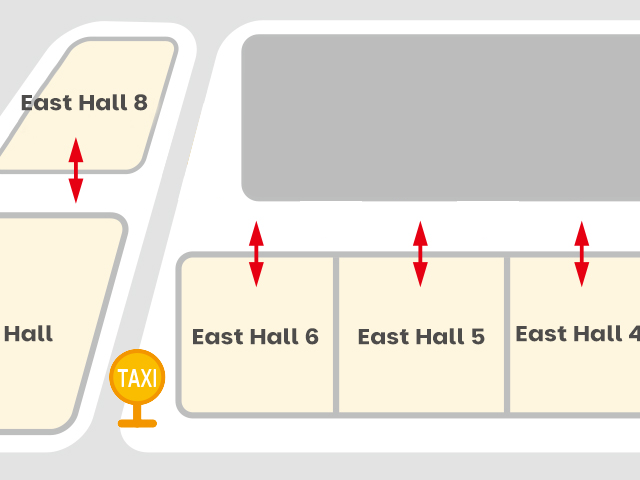 Tokyo Big Sight East Exhibition Hall Departure and arrival point