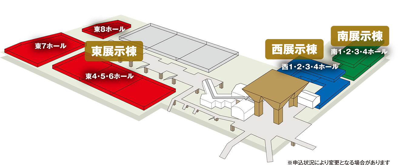 FOODEX JAPAN 2026 東京ビッグサイト開催の会場構成図