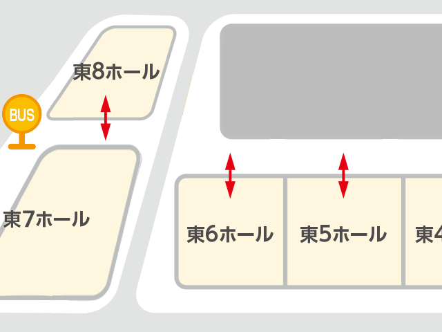 Tokyo Big Sight East Hall Departure and Arrival Locations