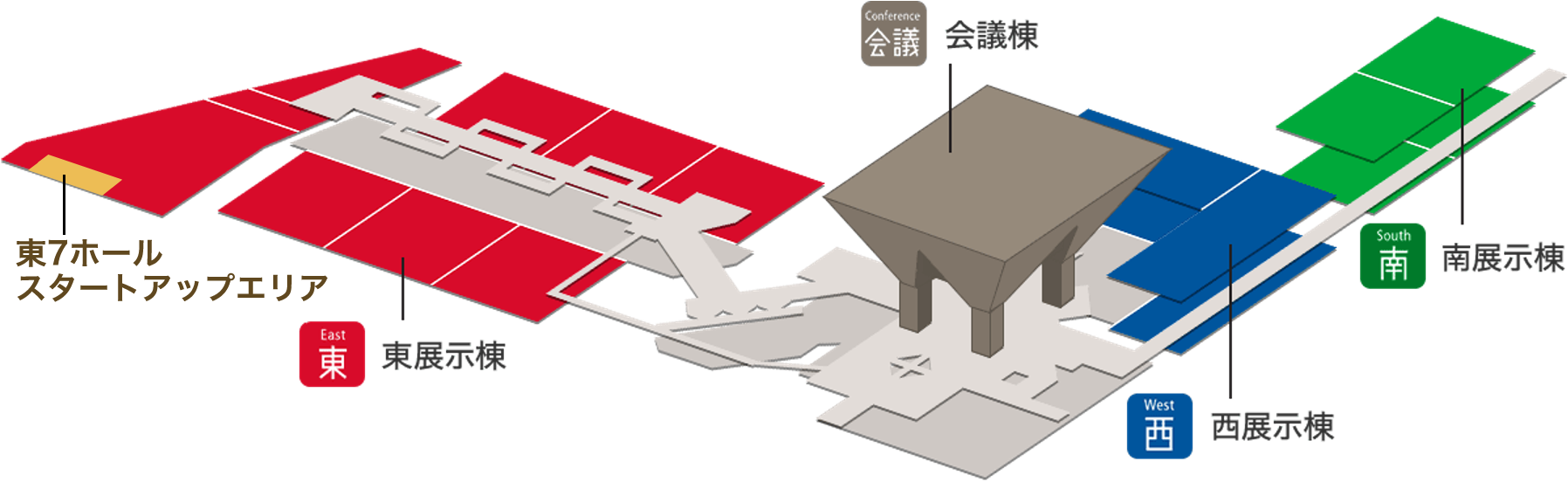 FOODEX JAPAN 2026 東京ビッグサイト開催の会場構成図 STARTUPエリアは東7ホール